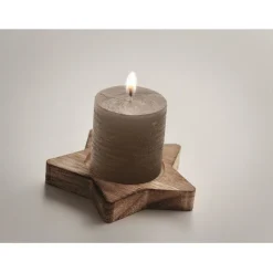 Gift Campaign Candela profumata personalizzata con base in legno a forma di Stella></noscript> Gadget Natalizi