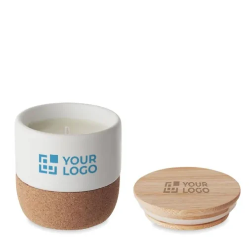 Gift Campaign Candele in cera vegetale al profumo di lino con tappo in bambù> Candele