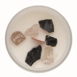 Gift Campaign Candele in vetro personalizzate con pietre e aroma di vaniglia><noscript><img width=