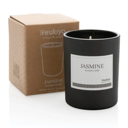 Gift Campaign Candele profumate promozionali in elegante contenitore Jasmine Ukiyo> Candele