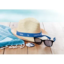 Gift Campaign Cappelli di paglia con logo con nastro in colori vivaci Original><noscript><img width=