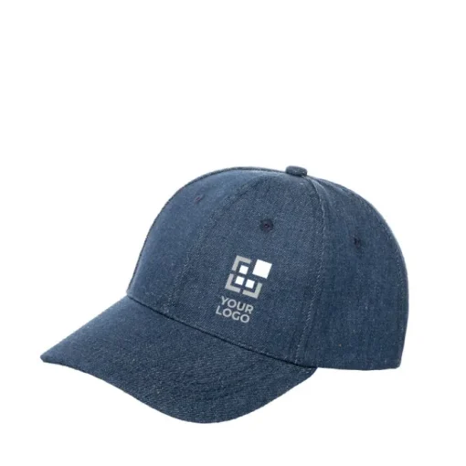Gift Campaign Cappelli pubblicitari in jeans 6 pannelli con fibbia metallica Jeans> Cappellini Personalizzati