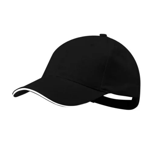 Gift Campaign Cappellino in cotone pettinato 6 pannelli con dettaglio sulla visiera> Cappellini Personalizzati
