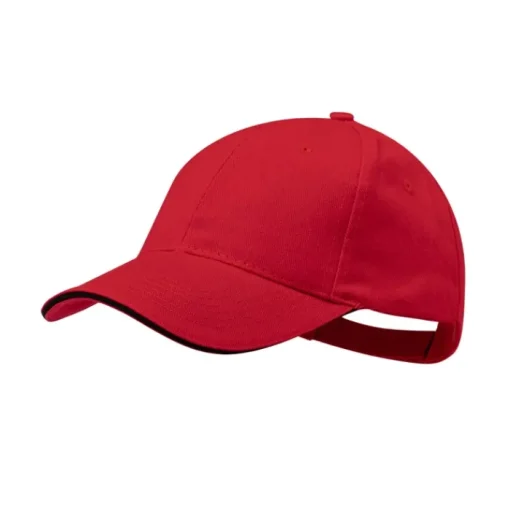 Gift Campaign Cappellino in cotone pettinato 6 pannelli con dettaglio sulla visiera> Cappellini Personalizzati