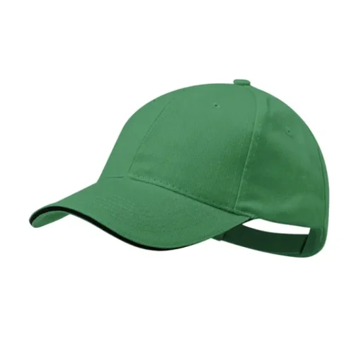 Gift Campaign Cappellino in cotone pettinato 6 pannelli con dettaglio sulla visiera> Cappellini Personalizzati