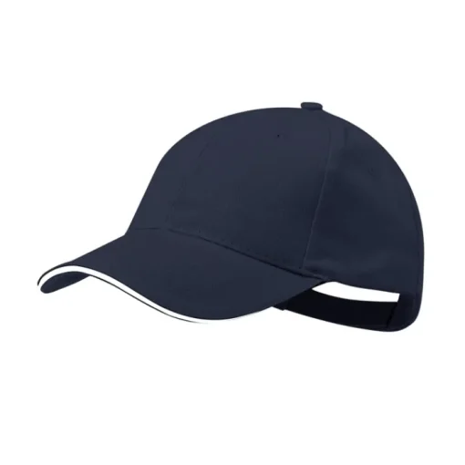 Gift Campaign Cappellino in cotone pettinato 6 pannelli con dettaglio sulla visiera> Cappellini Personalizzati