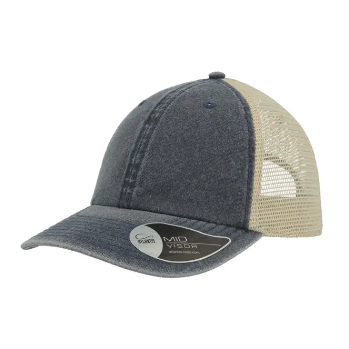 Gift Campaign Cappellino vintage da camionista in cotone con rete posteriore 250g/m2> Cappellini Personalizzati