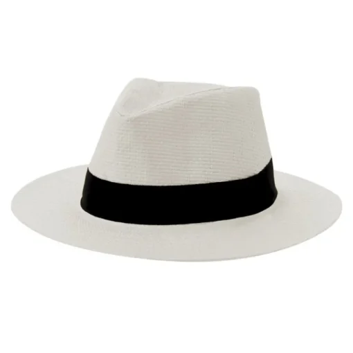 Gift Campaign Cappello in paglia di carta con nastro nero personalizzabile> Cappelli Di Paglia Personalizzati