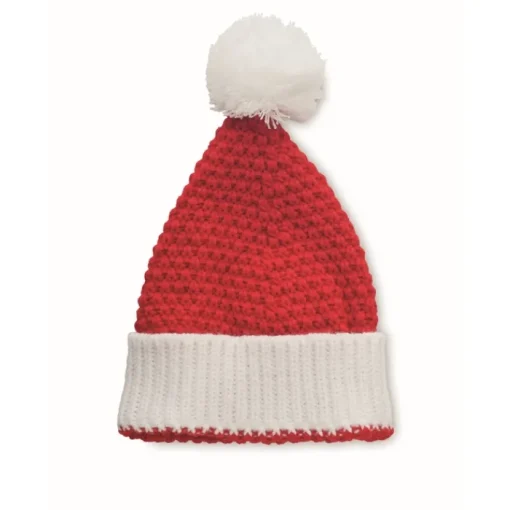 Gift Campaign Cappello da Babbo Natale con pompon in morbido acrilico personalizzato> Gadget Natalizi