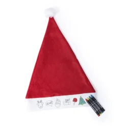 Gift Campaign Cappello di Babbo Natale per bambini in tnt da colorare Colour><noscript><img width=