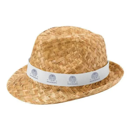 Gift Campaign Cappello di paglia naturale traspirante con nastro personalizzabile> Cappelli Di Paglia Personalizzati