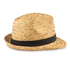 Gift Campaign Cappello di paglia pubblicitario con nastro bianco o nero Havana><noscript><img width=