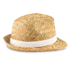 Gift Campaign Cappello di paglia pubblicitario con nastro bianco o nero Havana><noscript><img width=