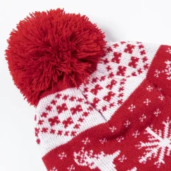 Gift Campaign Cappello invernale natalizio con pompon in poliestere acrilico> Gadget Natalizi