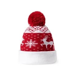 Gift Campaign Cappello invernale natalizio con pompon in poliestere acrilico></noscript> Gadget Natalizi