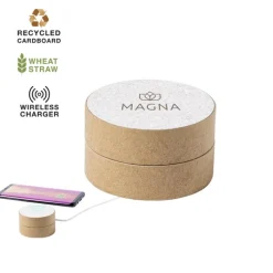 Gift Campaign Caricabatterie in cartone riciclato e fibra di grano 5W Cardboard><noscript><img width=