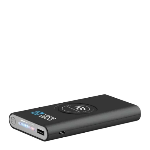 Gift Campaign Caricabatterie portatile da 8.000mAh con finitura gommata Wireless> Power Bank Personalizzati