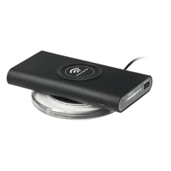 Gift Campaign Caricabatterie portatile da 8.000mAh con finitura gommata Wireless></noscript> Power Bank Personalizzati