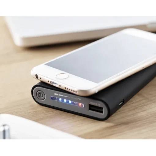 Gift Campaign Caricabatterie portatile da 8.000mAh con finitura gommata Wireless> Power Bank Personalizzati