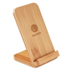 Gift Campaign Caricabatterie wireless con supporto in bambù 5W Natura Stand><noscript><img width=