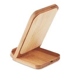 Gift Campaign Caricabatterie wireless con supporto in bambù 5W Natura Stand><noscript><img width=