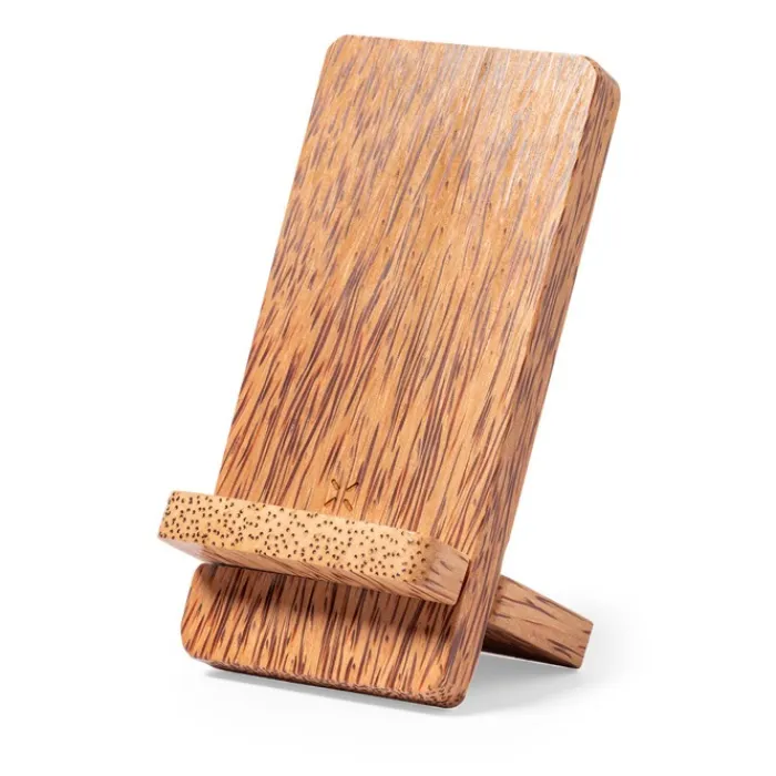 Gift Campaign Caricabatterie wireless da 15W con supporto in noce di cocco Up Coco> Caricabatterie