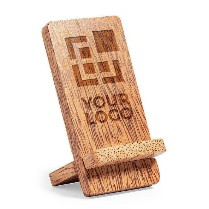 Gift Campaign Caricabatterie wireless da 15W con supporto in noce di cocco Up Coco> Caricabatterie