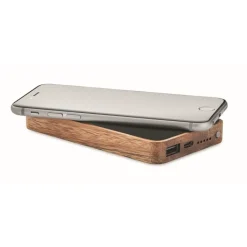 Gift Campaign Caricabatterie wireless rettangolare in legno di acacia e PU da 15W> Caricabatterie|Power Bank Personalizzati