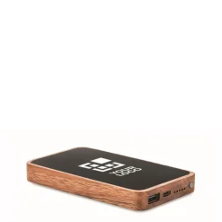 Gift Campaign Caricabatterie wireless rettangolare in legno di acacia e PU da 15W></noscript> Caricabatterie|Power Bank Personalizzati