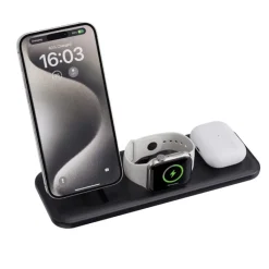Gift Campaign Caricatore magnetico 3 in 1 con ricarica wireless magnetica 15W> Caricabatterie