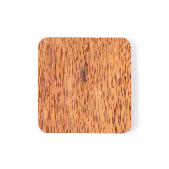 Gift Campaign Caricatore quadrato in noce di coccoCaribatterie wireless Coco> Caricabatterie