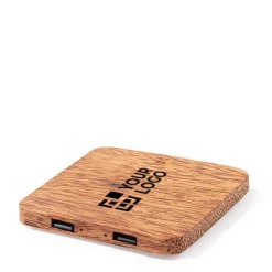 Gift Campaign Caricatore quadrato in noce di coccoCaribatterie wireless Coco><noscript><img width=