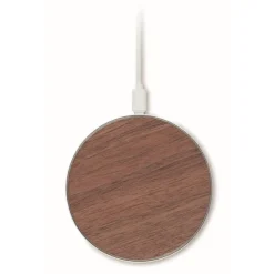 Gift Campaign Caricatore wireless con dettaglio superiore in di noce 15W></noscript> Caricabatterie