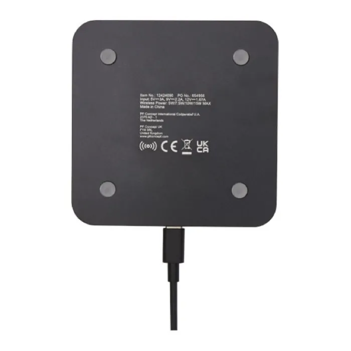 Gift Campaign Caricatore wireless da 15W in alluminio con rilevamento FOD Hybrid> Caricabatterie