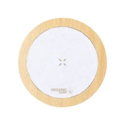 Gift Campaign Caricatore wireless da 15W in canapa biologica e legno Organic Hemp></noscript> Caricabatterie
