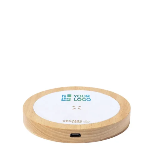 Gift Campaign Caricatore wireless da 15W in canapa biologica e legno Organic Hemp> Caricabatterie