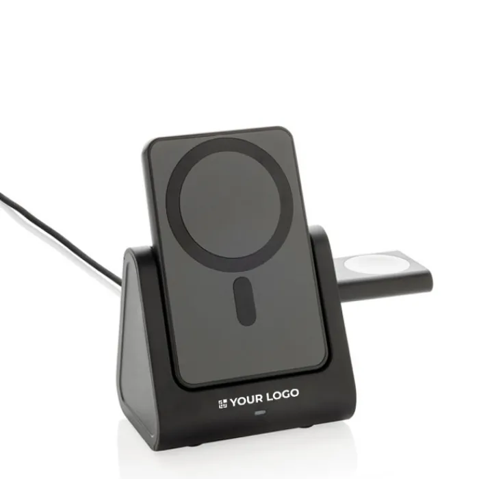 Gift Campaign Caricatore wireless in plastica RCS con powerbank per 3 dispositivi> Caricabatterie