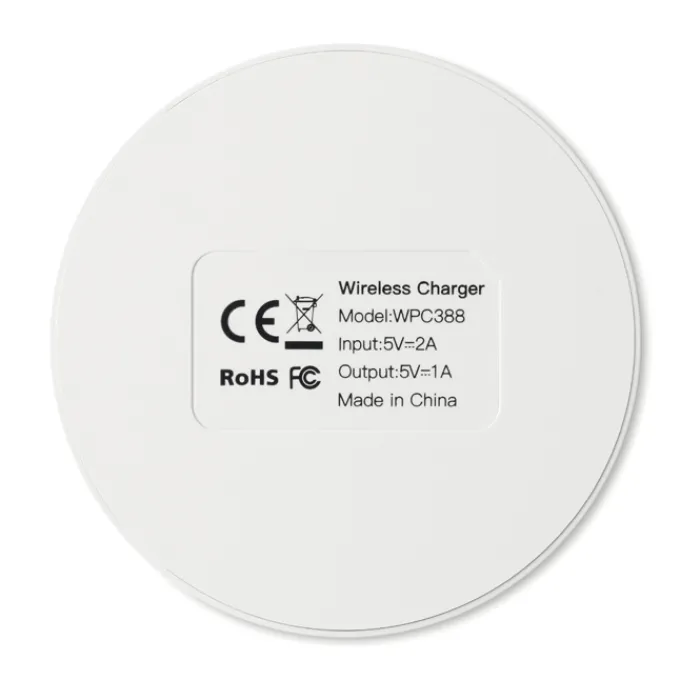 Gift Campaign Caricatore wireless personalizzabile in full color 5W Fullprint Round> Caricabatterie