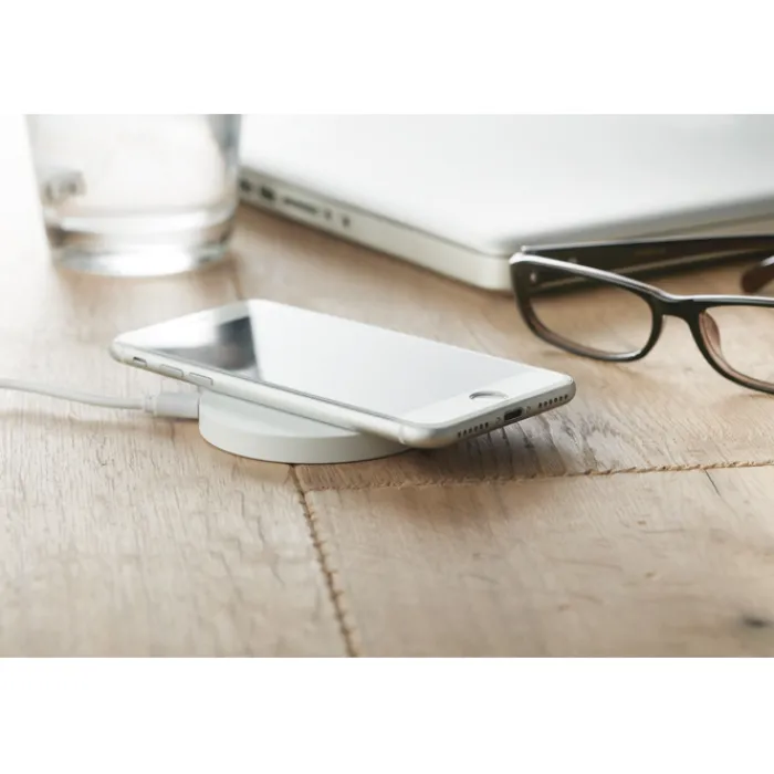 Gift Campaign Caricatore wireless personalizzabile in full color 5W Fullprint Round> Caricabatterie