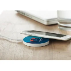 Gift Campaign Caricatore wireless personalizzabile in full color 5W Fullprint Round><noscript><img width=