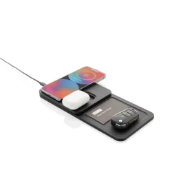 Gift Campaign Caricatore wireless pieghevole 3 in 1 e vassoio da tavolo in PU RCS><noscript><img width=