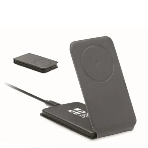Gift Campaign Caricatore wireless pieghevole con supporto per cellulari 15W> Caricabatterie