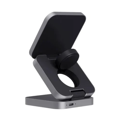 Gift Campaign Caricatore wireless portatile in alluminio riciclato per 3 dispositivi> Caricabatterie