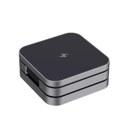 Gift Campaign Caricatore wireless portatile in alluminio riciclato per 3 dispositivi> Caricabatterie