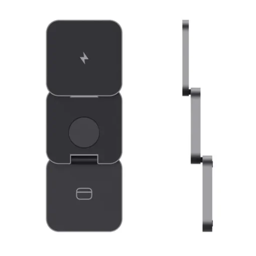 Gift Campaign Caricatore wireless portatile in alluminio riciclato per 3 dispositivi> Caricabatterie