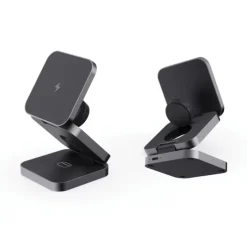 Gift Campaign Caricatore wireless portatile in alluminio riciclato per 3 dispositivi></noscript> Caricabatterie