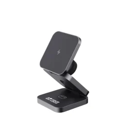 Gift Campaign Caricatore wireless portatile in alluminio riciclato per 3 dispositivi></noscript> Caricabatterie