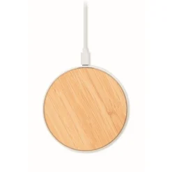 Gift Campaign Caricatore wireless rotondo da 10W personalizzato in bambù e ABS Fast><noscript><img width=