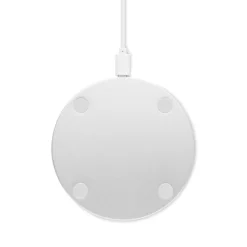 Gift Campaign Caricatore wireless rotondo a ricarica rapida in bambù e alluminio 10W><noscript><img width=