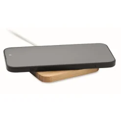 Gift Campaign Caricatore wireless 15W in scatola di bambù con cavetto e 5 connettori><noscript><img width=